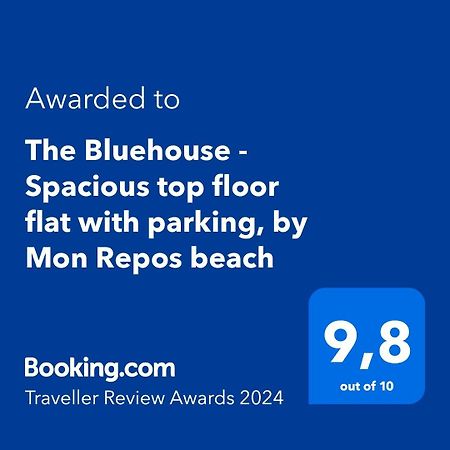The Bluehouse - Spacious Top Floor Flat With Parking, By Mon Repos Beach Corfu  Bagian luar foto